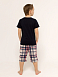 Шорты для мальчика Клетка бежевая арт. дк237кб